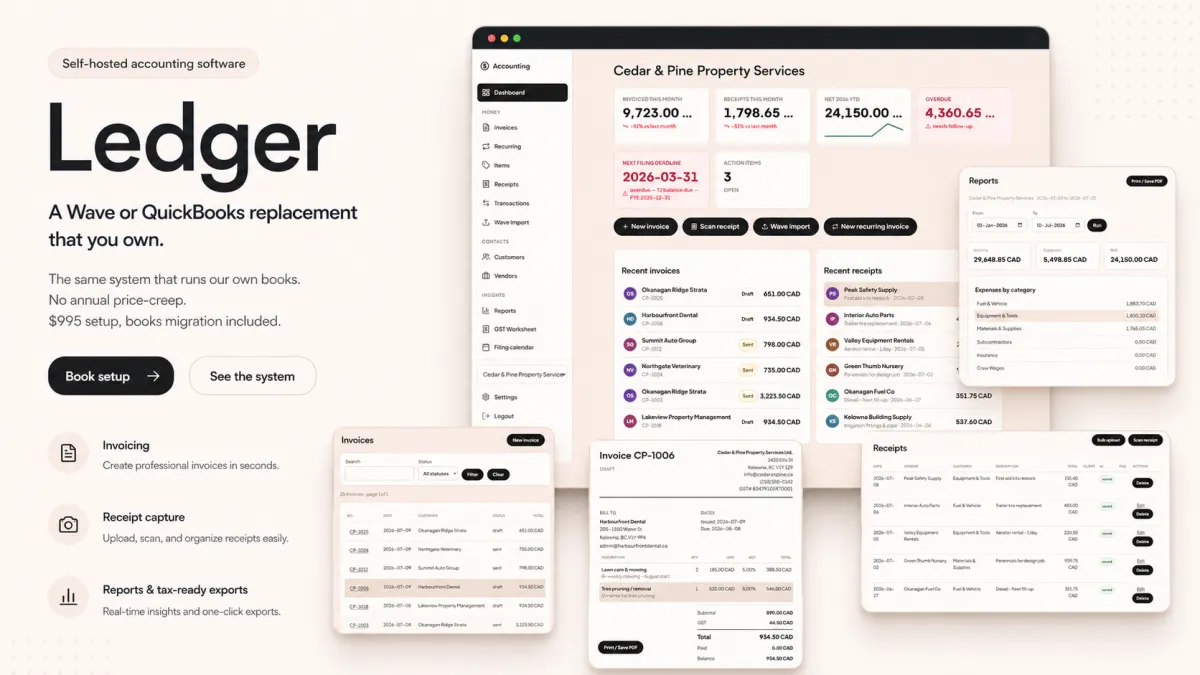 Ledger, the accounting and invoicing product